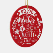 lid van de Naughty List | Foto Funny Keramisch Ornament (Rechts)