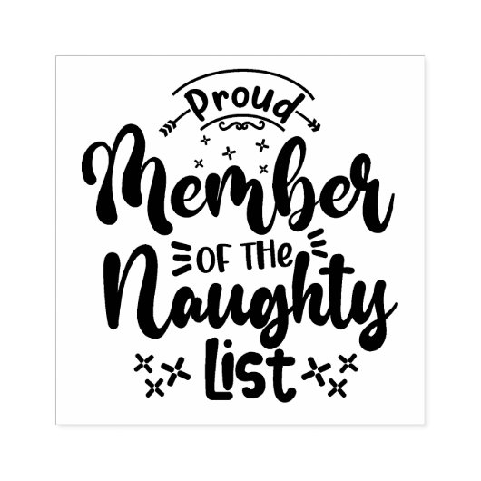 lid van de Naughty List Rubberstempel (Afrduk)