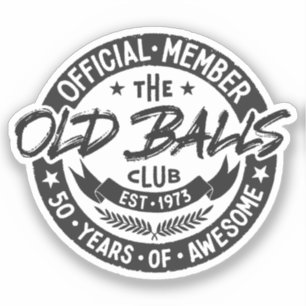 Lid van de oude ballenclub sticker