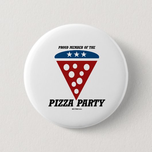 Lid van de Pizza-partij Ronde Button 5,7 Cm (Voorkant)