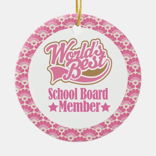 lid van de raad van bestuur van de beste school Gi Keramisch Ornament (Voorkant)