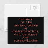 Lid van de Secret Order briefkaarten (Voorkant / Achterkant)