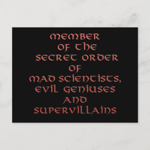 Lid van de Secret Order briefkaarten