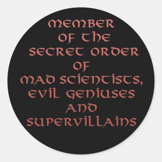 Lid van de Secret Order stickers (Voorkant)