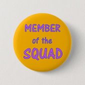 Lid van de Squad Button ~ Fuscia on Yellow (Voorkant)