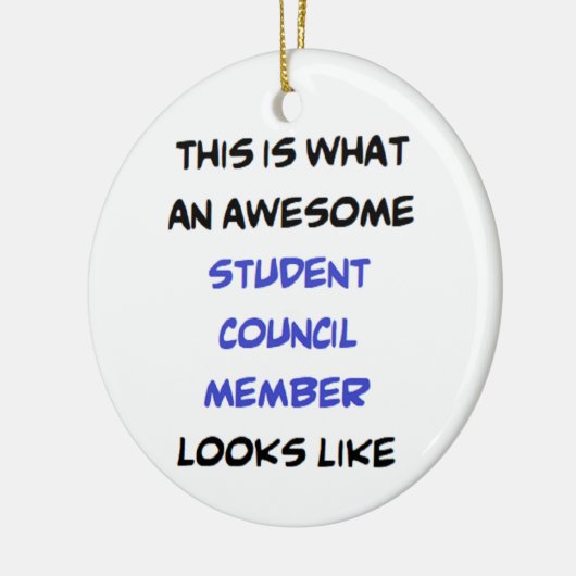 lid van de studentenraad , geweldige keramisch ornament (Links)