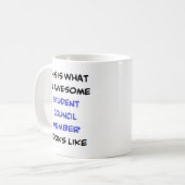 lid van de studentenraad , geweldige koffiemok (Voorkant links)