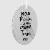 lid van een Geweldige team, de Naam van de Douane Ornament (voorkant)