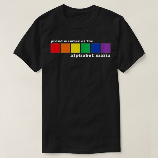 lid van het Alfabet Mafia LGBTQ+ Pride Ga T-shirt (Design voorkant)