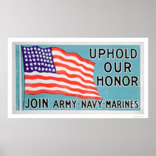 Lid van het leger, marine, mariniers (US02081) Poster