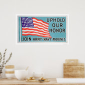 Lid van het leger, marine, mariniers (US02081) Poster (Keuken)