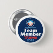 Lid van het Obama-team Ronde Button 5,7 Cm (Voorkant /achterkant)