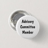 Lid van het Raadgevend Comité Ronde Button 3,2 Cm (Voorkant /achterkant)