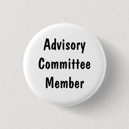 Lid van het Raadgevend Comité Ronde Button 3,2 Cm (Voorkant)