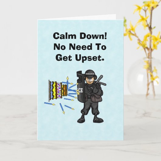 Lid van het SWAT-team Funny Birthday Card Kaart (Gele Bloem)