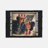 Lid van het veroordeelde misdaadteam Donald Trump Fleece Deken (Voorkant (Horizontaal))