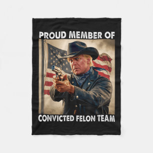 Lid van het veroordeelde misdaadteam Donald Trump  Fleece Deken