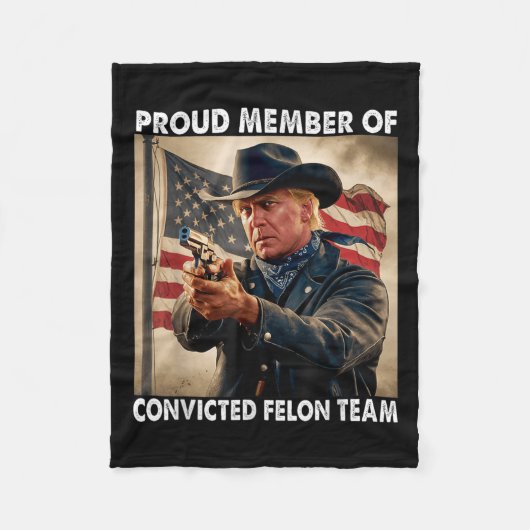 Lid van het veroordeelde misdaadteam Donald Trump Fleece Deken (Voorkant)