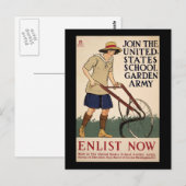 Lid worden van het Amerikaanse Schooltuinleger Briefkaart (Voorkant / Achterkant)