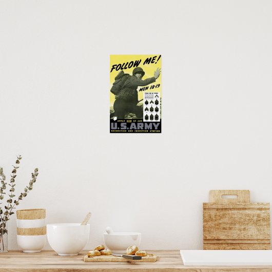 Lid worden van het leger — WWII Poster (Keuken)