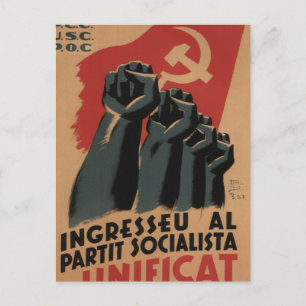 Lid worden van het Poster van de Socialistische Ee Uitnodiging Briefkaart