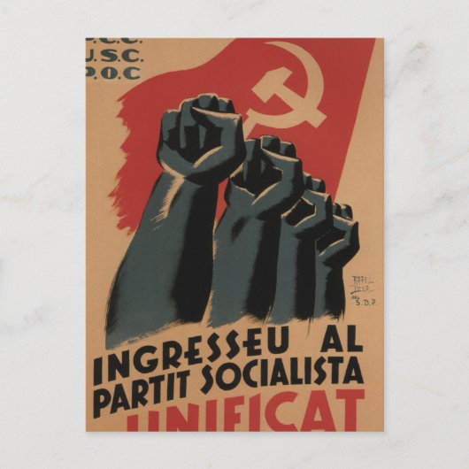 Lid worden van het Poster van de Socialistische Ee Uitnodiging Briefkaart