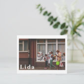 Lida Belarus Architecture Street 3 Generations Briefkaart (Staand voorkant)