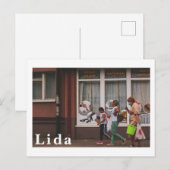 Lida Belarus Architecture Street 3 Generations Briefkaart (Voorkant / Achterkant)