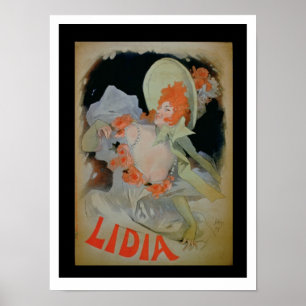 Lidia, 1895 (kleurenlitho) poster