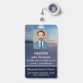 Lidmaatschap Blauwe Kerk Clergy ID Badge (Voorzijde met uittrekbare clip)
