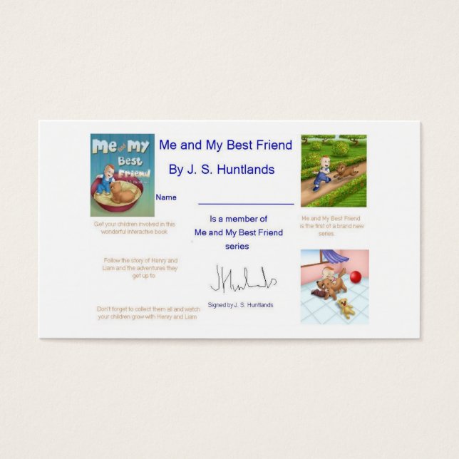 Lidmaatschap kaart Ik en mijn beste vriend (Voorkant)