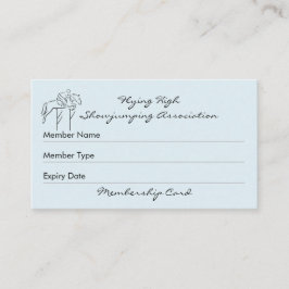 lidmaatschap van de jumperclub show visitekaartje