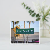 Lido Beach, Sarasota, Florida (Kaart weergeven) Briefkaart (Staand voorkant)