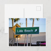 Lido Beach, Sarasota, Florida (Kaart weergeven) Briefkaart (Voorkant / Achterkant)