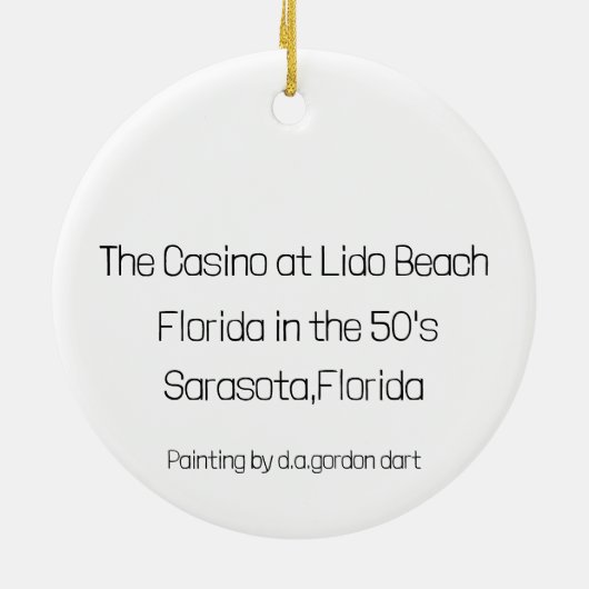Lido Beach Sarasota Ornament (Achterkant)