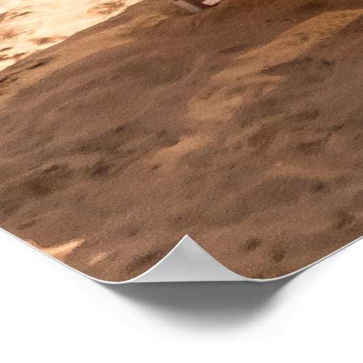 LIDO DI JESOLO, ITALIË - SUNLOUNGERS IN BEACH POSTER (Hoek)