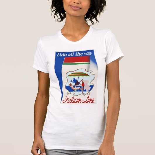 Lido helemaal onderweg ~ Italiaanse lijn T-shirt (Voorkant)