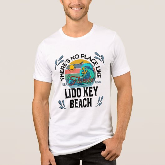 Lido Key Beach, Florida, Verenigde Staten Tri-Blend Shirt (Voorkant)