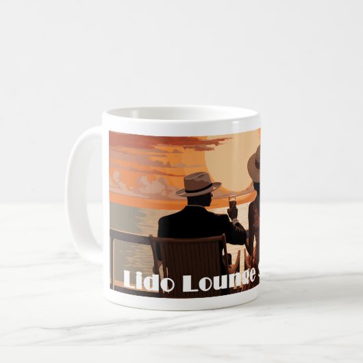Lido lounge Society - Ontwerp 1 Koffiemok (Voorkant links)