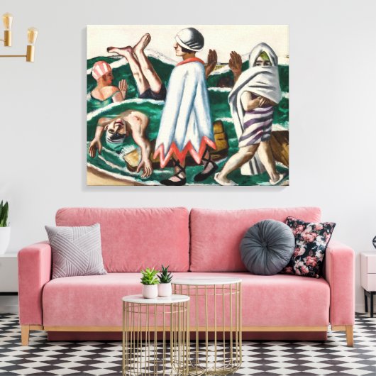 Lido | Max Beckmann | Canvas Afdruk (Insitu (Woonkamer))