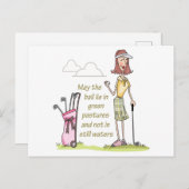 Lie in groene deegwaren briefkaart (Voorkant / Achterkant)