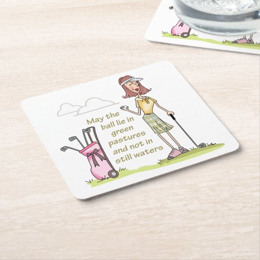 Lie in groene deegwaren kartonnen onderzetters (Schuin)