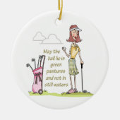 Lie in groene deegwaren keramisch ornament (Voorkant)