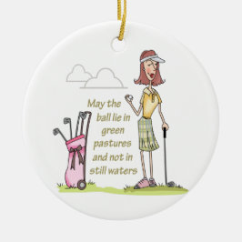 Lie in groene deegwaren keramisch ornament