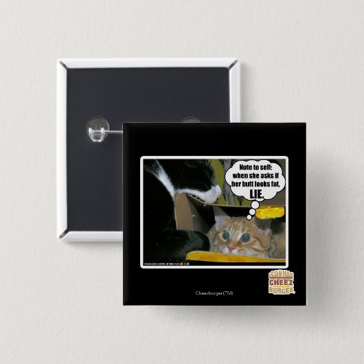 LIE VIERKANTE BUTTON 5,1 CM (Voorkant /achterkant)