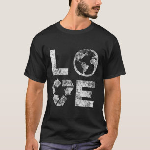 Liebe Earth Day 90s gerecycleerde kinderen of t T-shirt