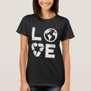 Liebe Earth Day 90s gerecycleerde kinderen of t T-shirt