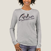 Liebe German Love Calligraphy Lettering Tri-Blend Shirt (Voorkant)
