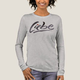 Liebe German Love Calligraphy Lettering Tri-Blend Shirt