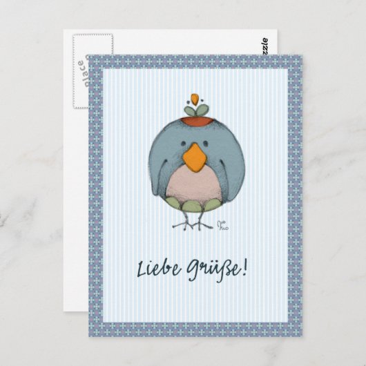 Liebe Grüße! Briefkaart (Voorkant / Achterkant)